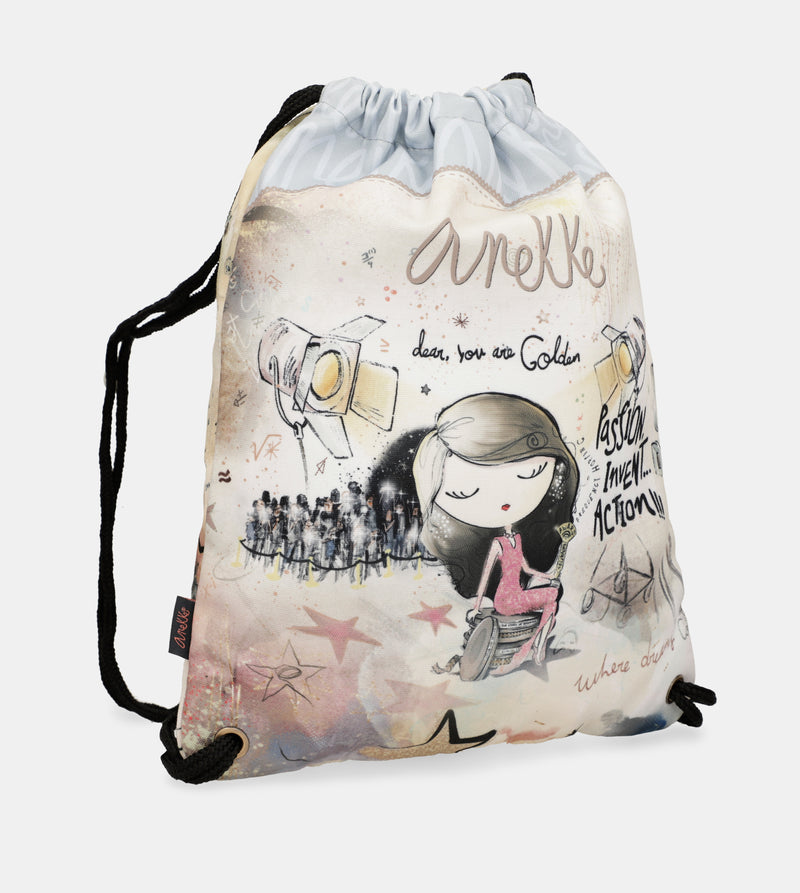 Hollywood fabric drawstring backpack