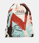Fashion fabric drawstring backpack