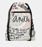 Sixties fabric drawstring backpack