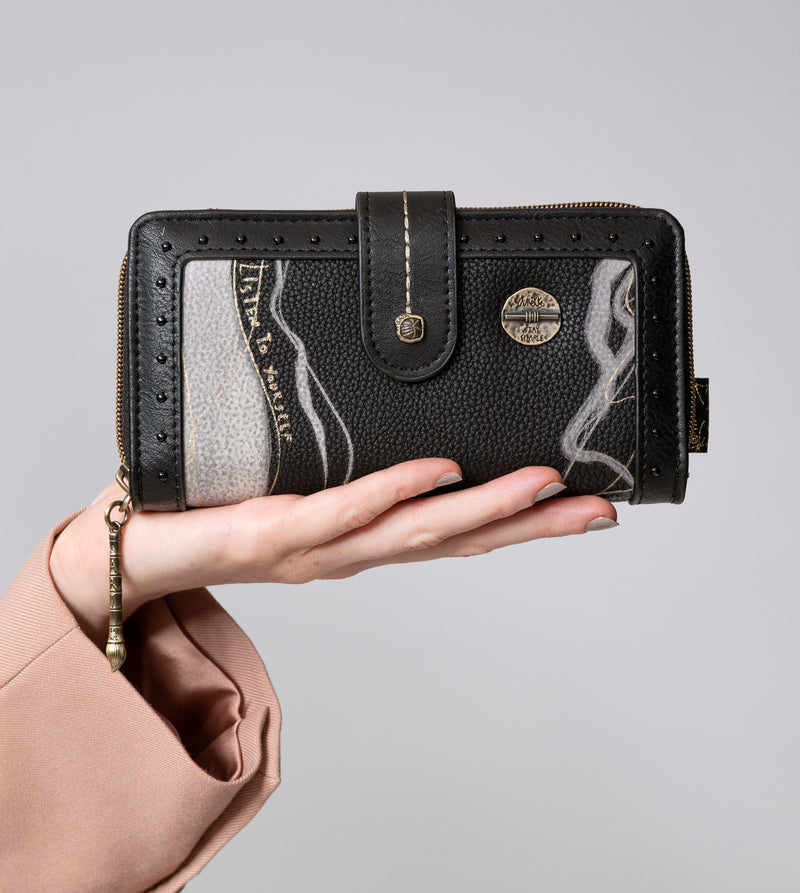 Nature Shodō Large Black RFID wallet
