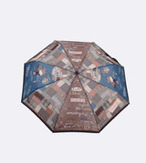 Automatic compact umbrella with a printed design