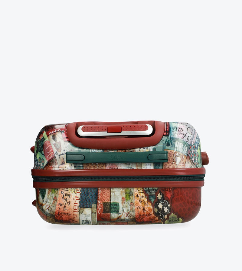 Adorable luggage set with an Egyptian style printed design