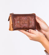 Western triple compartment wallet