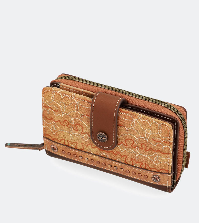Western medium-size hard case wallet