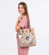Jungle shopping bag with a front pocket