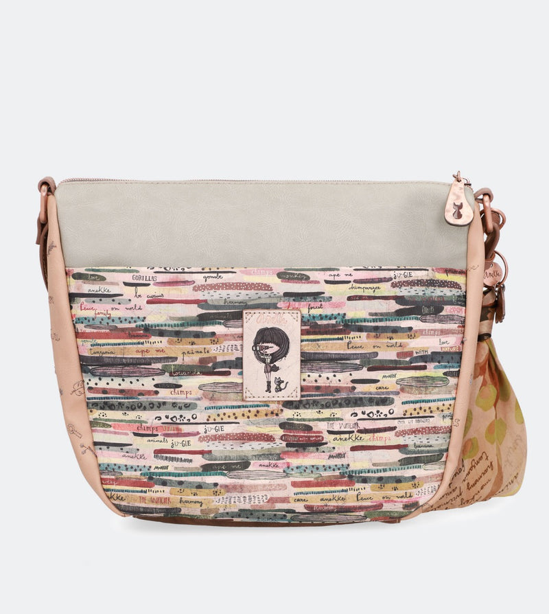 Nature crossbody bag with a front pocket