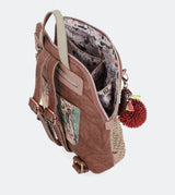 Nature raffia backpack