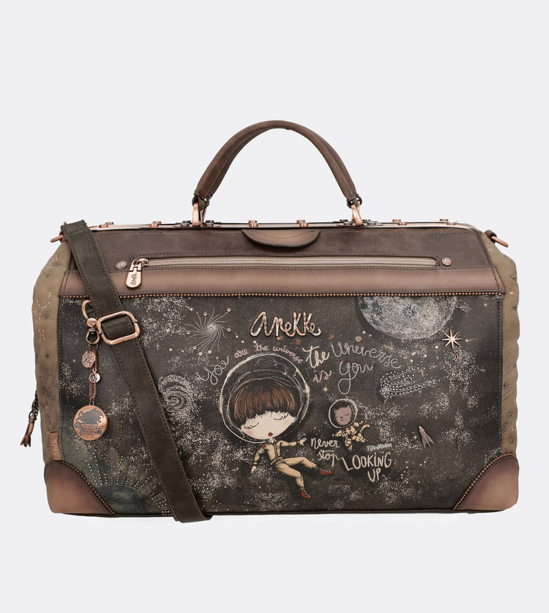 Delightful universe travel bag with a printed design