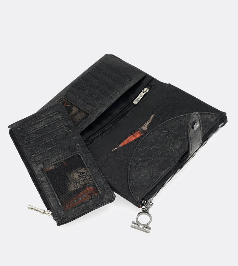 Large elegant spirit wallet with embroidery