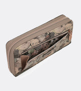 Elegant universe wallet with a wrist strap and a printed design