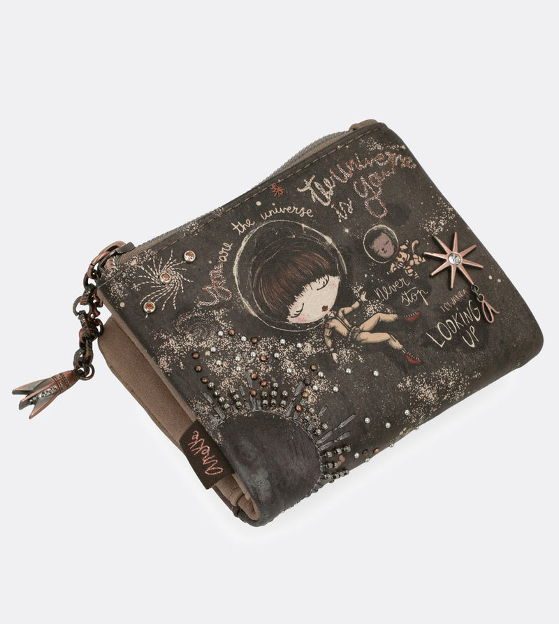 Gorgeous small universe wallet with a printed design