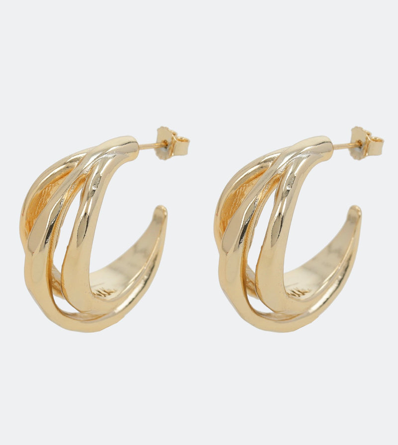 Rune gold hoop earrings
