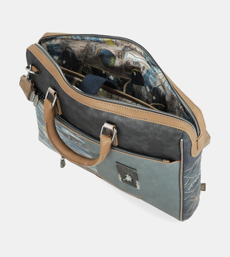 Iceland briefcase with a front pocket