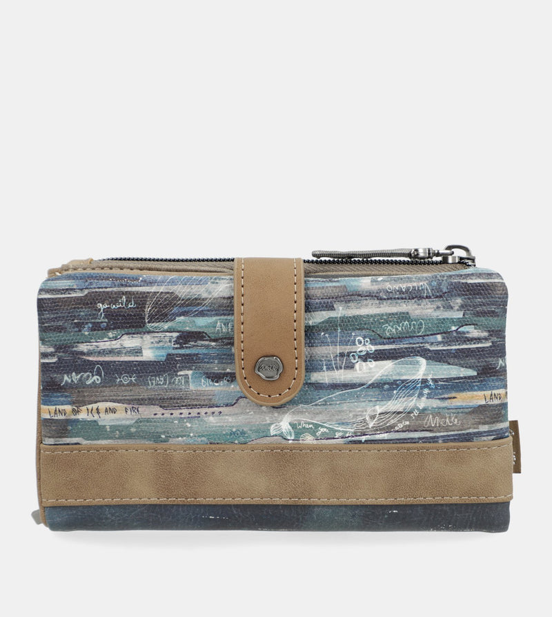 Cool Iceland wallet with a zip closure