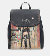 City Art backpack with a flap