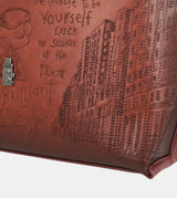 City Art maroon crossbody bag