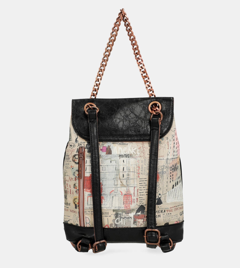 City Moments backpack with a flap