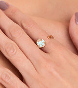 Calm golden coral ring