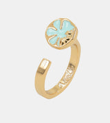 Calm golden coral ring
