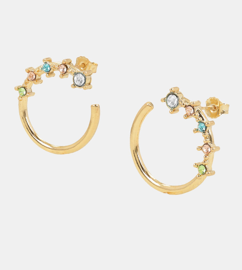 Gold plated earrings with Sunshine stones