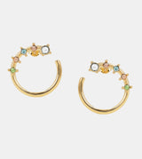 Gold plated earrings with Sunshine stones