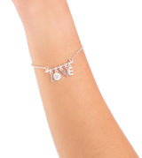 Silver plated bracelet with letters LOVE