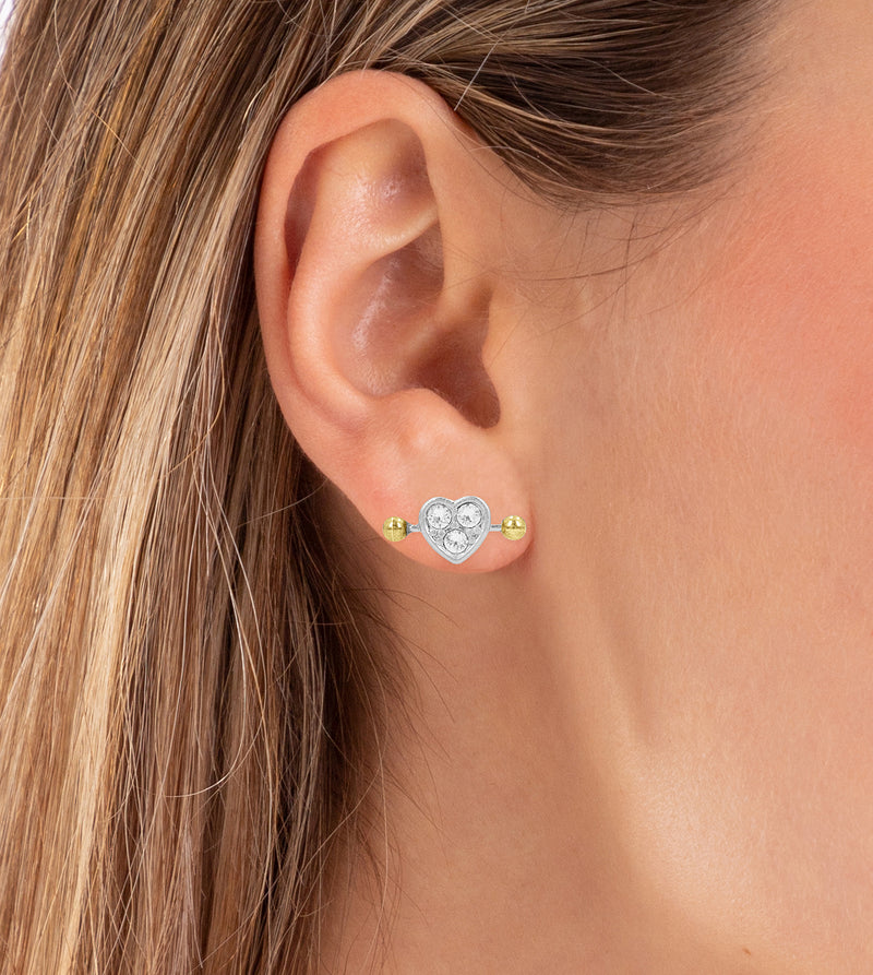 Silver plated heart earrings