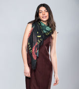 Amazonia green printed scarf