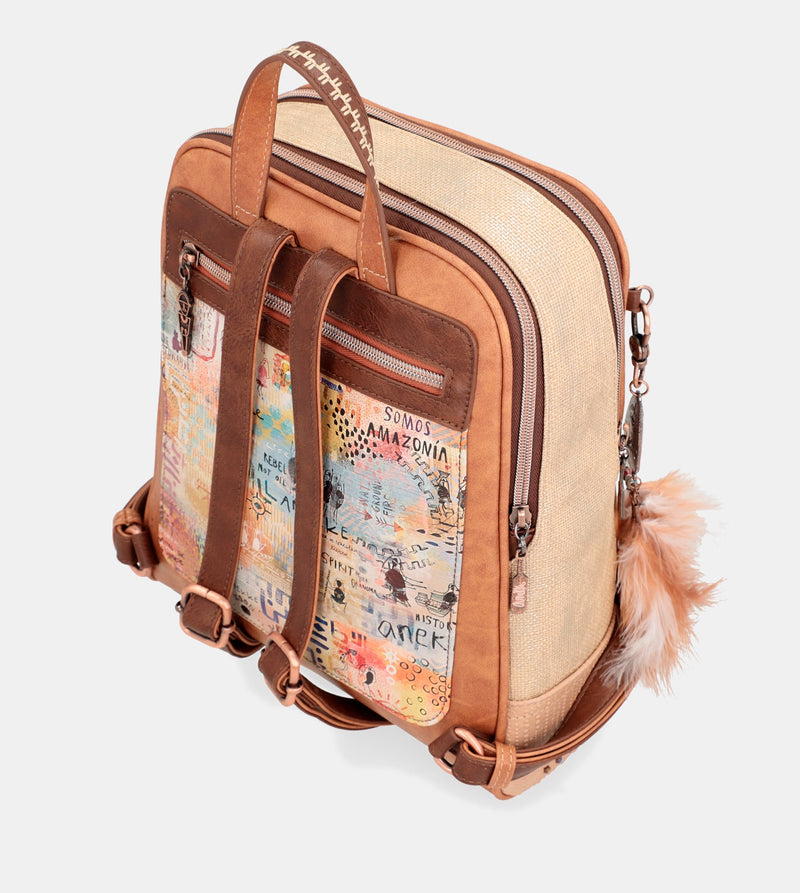 Tribe double compartment crossbody bag