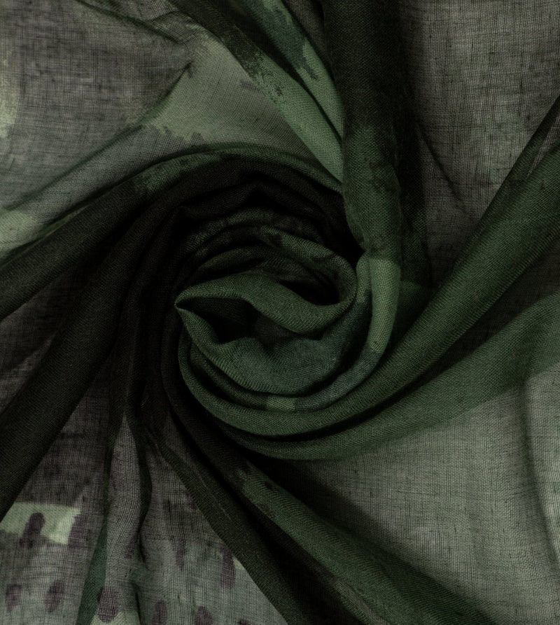 Amazonia green printed scarf