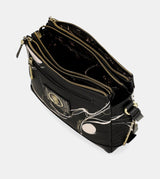 Nature Shodō black 3 compartment shoulder bag
