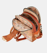 Peace & Love camel triple compartment backpack