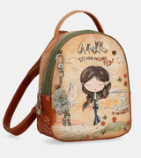 Peace & Love camel small backpack