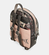 Peace & Love pink medium backpack