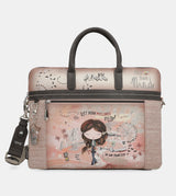 Peace & Love pink briefcase