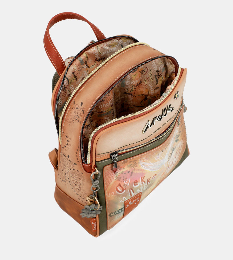 Flowers 2-compartment backpack