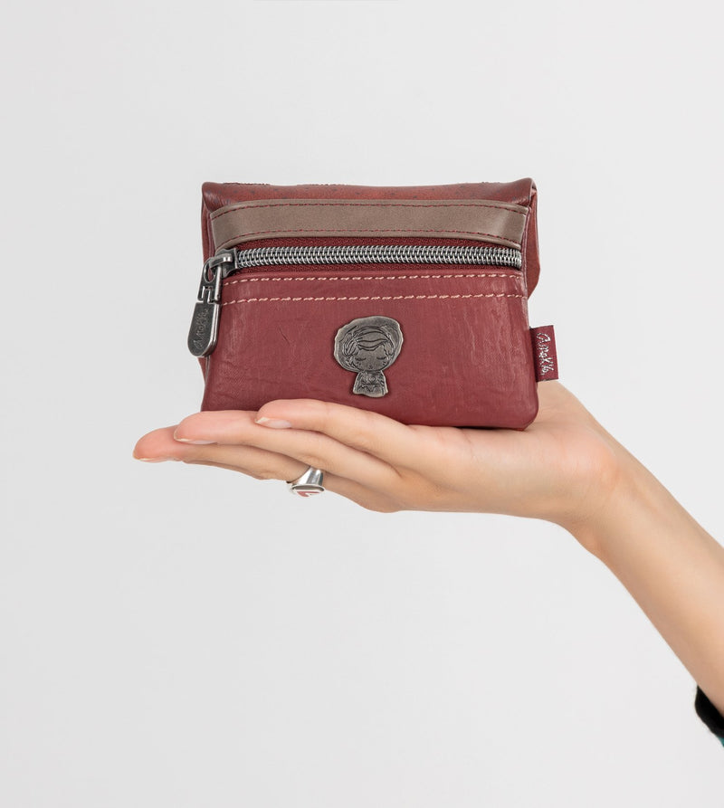 City Art maroon purse with a flap